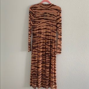 Wild Fable Tiger Sheer Net Dress w/ slip Sz L